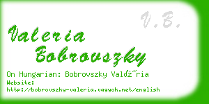 valeria bobrovszky business card